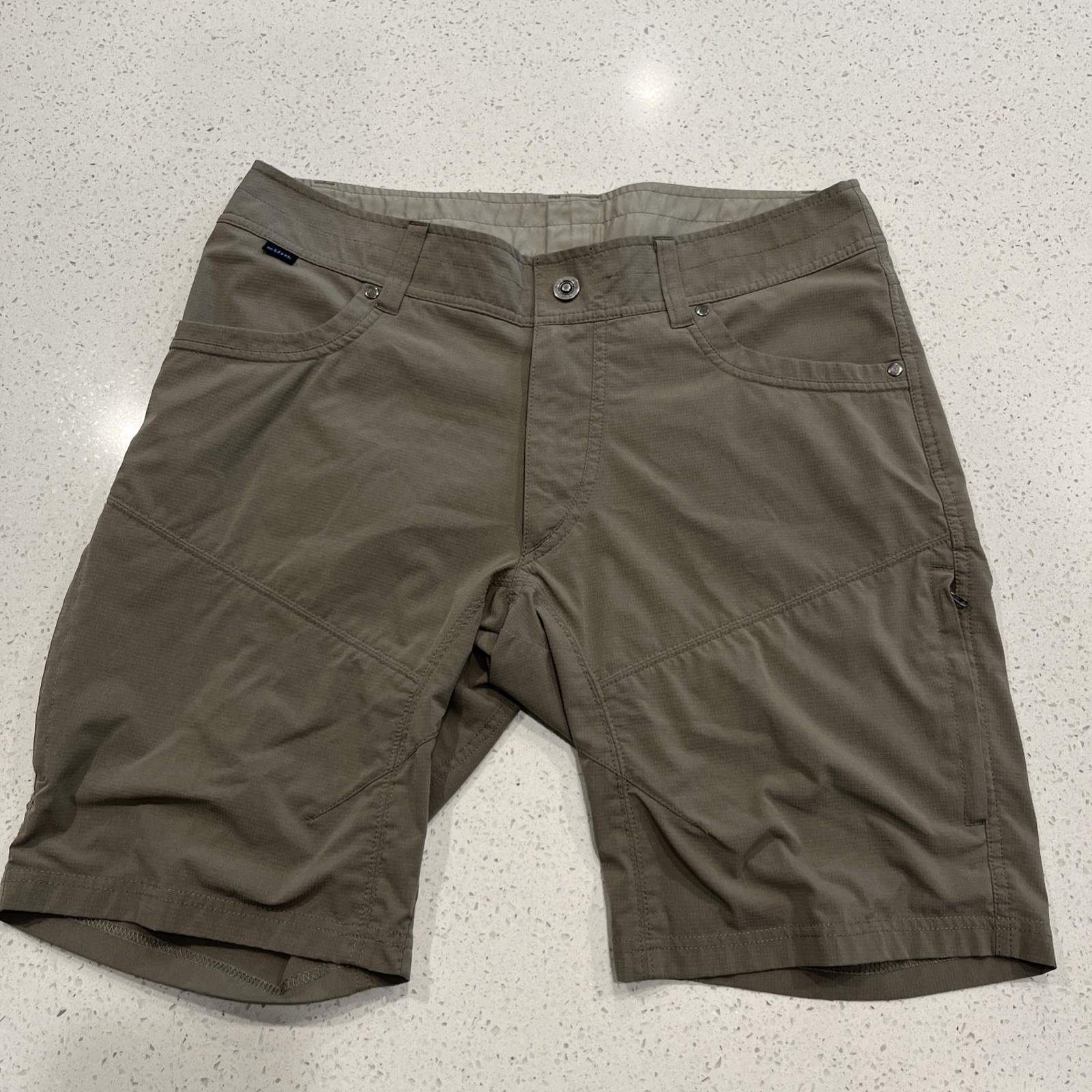 Kuhl Silencr Kargo Beige Tan Cargo Hiking Outdoor Shorts Size 34